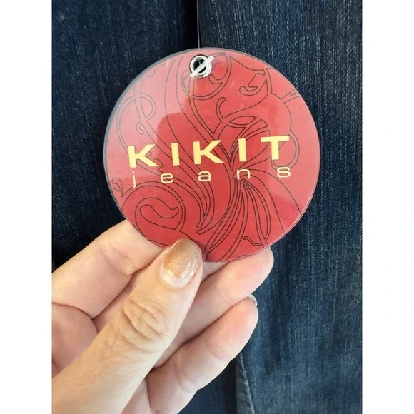 Vtg Kikit Jeans women's M denim jacket removable collar with faux fur NWT - Picture 6 of 16